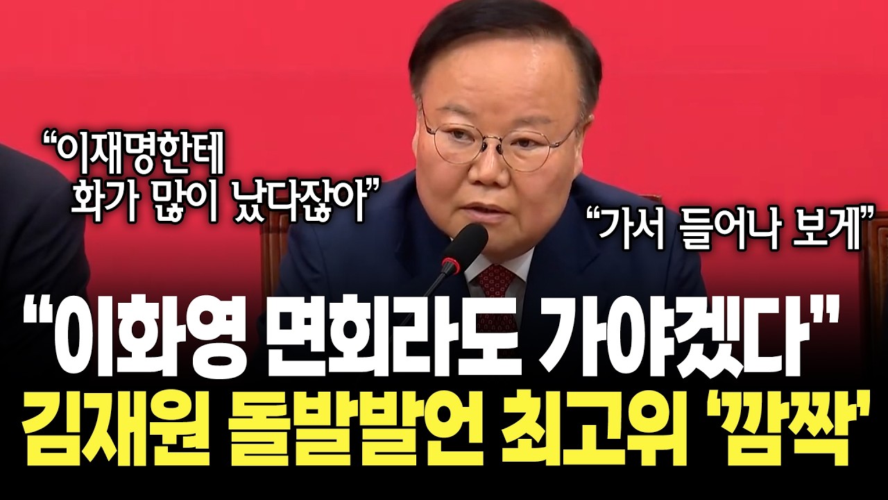 "이재명한테 화가 많이 났다잖아", 이화영 면회 가려는 김재원? / 국민의힘 최고위원회의