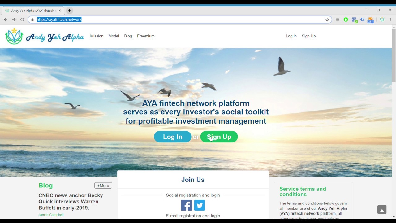 AYA fintech network platform sign-up - YouTube