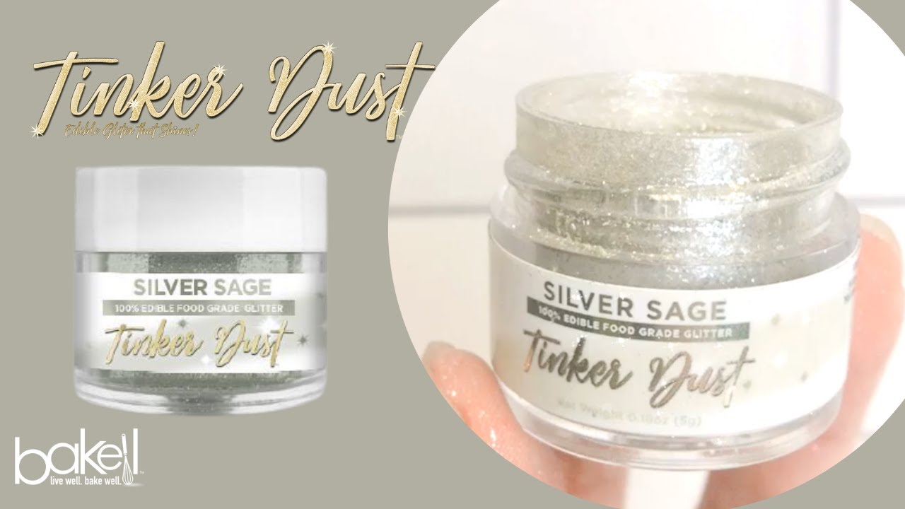 Silver Sage Edible Glitter Tinker Dust | Edible Glitter Dust | Bakell 25g