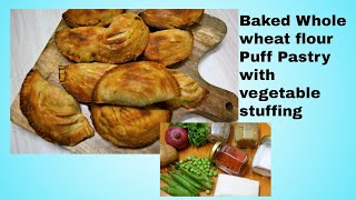 Whole wheat flour Baked puff pastry with less oil/ghee,No deep fried recipe