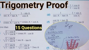 01: Trigonometry Class 9||Trigonometric Proof Questions ||opt maths class 9 trigonometry proof that