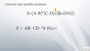 Postfix notation and stack diagram