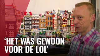 Lego-kunstenaar bouwt Amsterdamse grachten tot in detail na