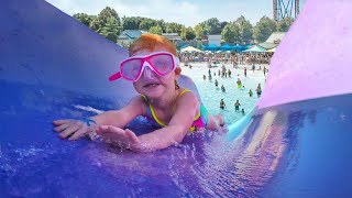 Kids Play at Ultimate Water Park!! Adley learns to water slide and Niko floats around! screenshot 5