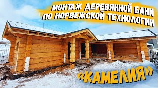 Монтаж деревянной бани «Камелия» по норвежской технологии / Рубленые дома