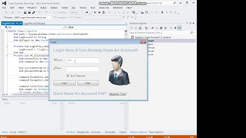 Vb.net Login and Register Form with Ms Access database with source code