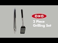 Kit Churrasco Pinça e Espátula Grande Aço Inox - OXO