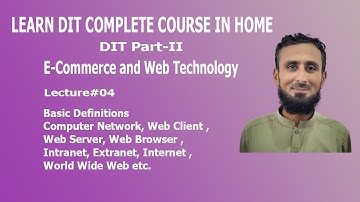 basic definitions | computer network | web client | web server | Lecture#04