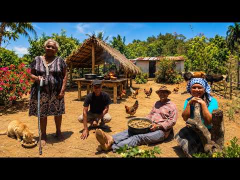 Mamá tiene 99 años y camina descalza le cocinamos moro de habichuela verde