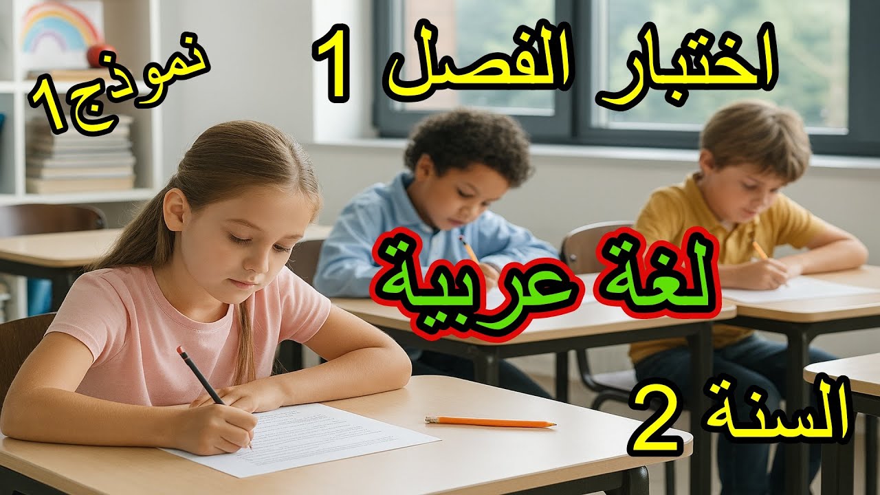 اختبار الفصل1 في اللغة العربية للسنة الثانية ابتدائي