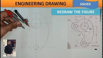 Engineering Drawing | Redraw the figure | Learn with Nikhil