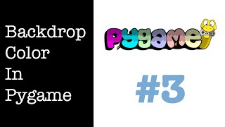 How to change the background color of your Pygame. Pygame basics #3.