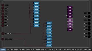 Digital Logic Sim. BUILDING A COMPUTER ( part 10 ) How to Make an Up/Down Shifter circuit.