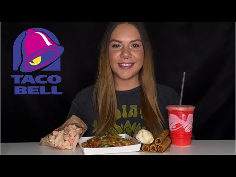 TACO BELL MUKBANG | ROLLED CHICKEN TACOS, CHEESY JALAPENO MEXICAN PIZZA, CHICKEN ENCHILADA BURRITO