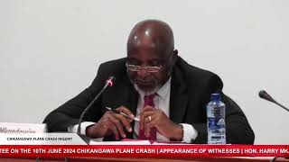PARLIAMENT OF MALAWI | Parliamentary Ad - Hoc Committee on the 10th June 2024 Chikangawa Plane Crash