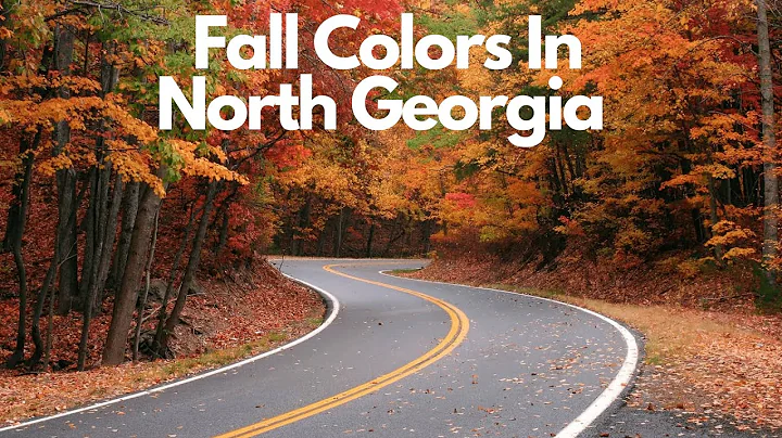 Fall Colors in Smoky Mountains. Drive through Smoky Mountains in North Georgia. Travel and Road Trip