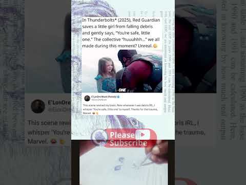 In Thunderbolts 2025 Red Guardian Saves A Little Girl From Falling Debris And Gently Says