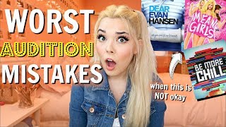 WORST Musical Theatre Audition Mistakes
