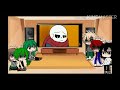 Sans meets mha part 3(lazy)+mha reacts to wolf in sheep clothing undertale.