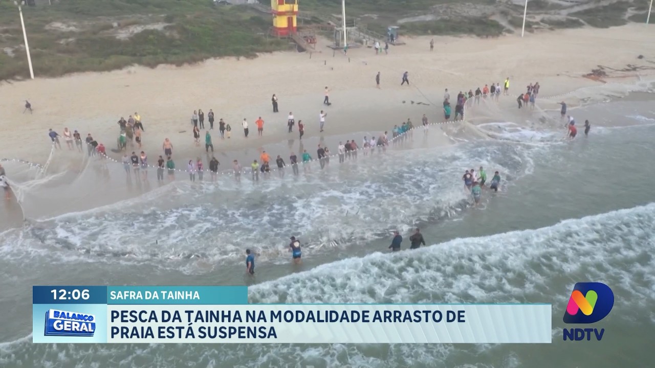 Pesca da tainha com arrasto de praia é suspensa no litoral de SC
