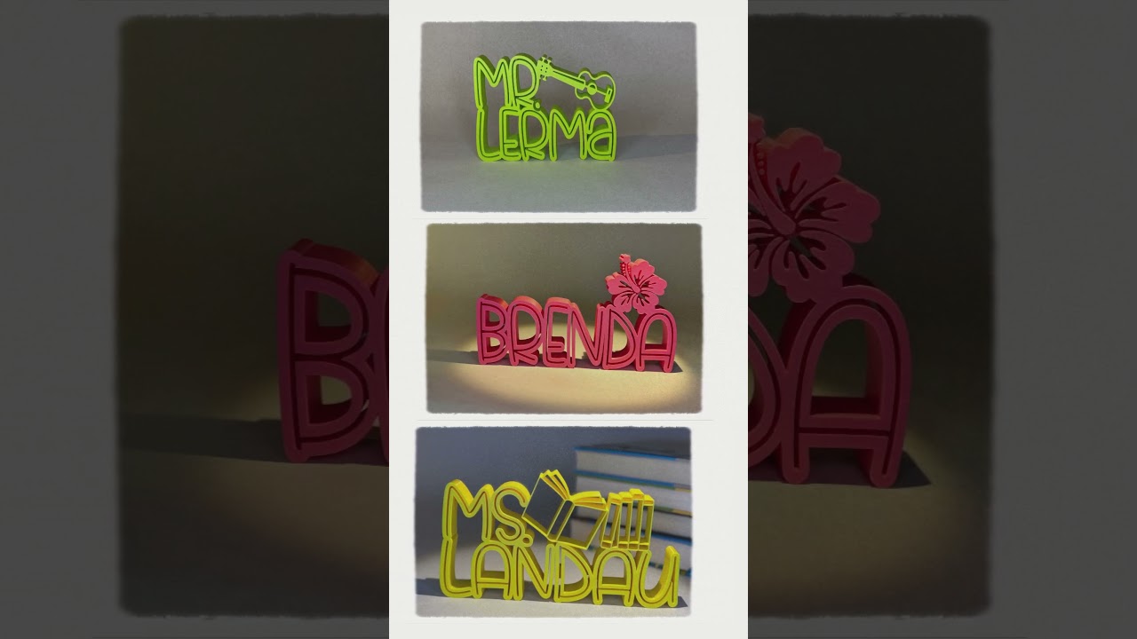 Custom 3D Printed Sign For Every Desk 