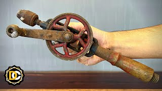 Antique Rusted Hand Drill  Restoration  WorkshopDC