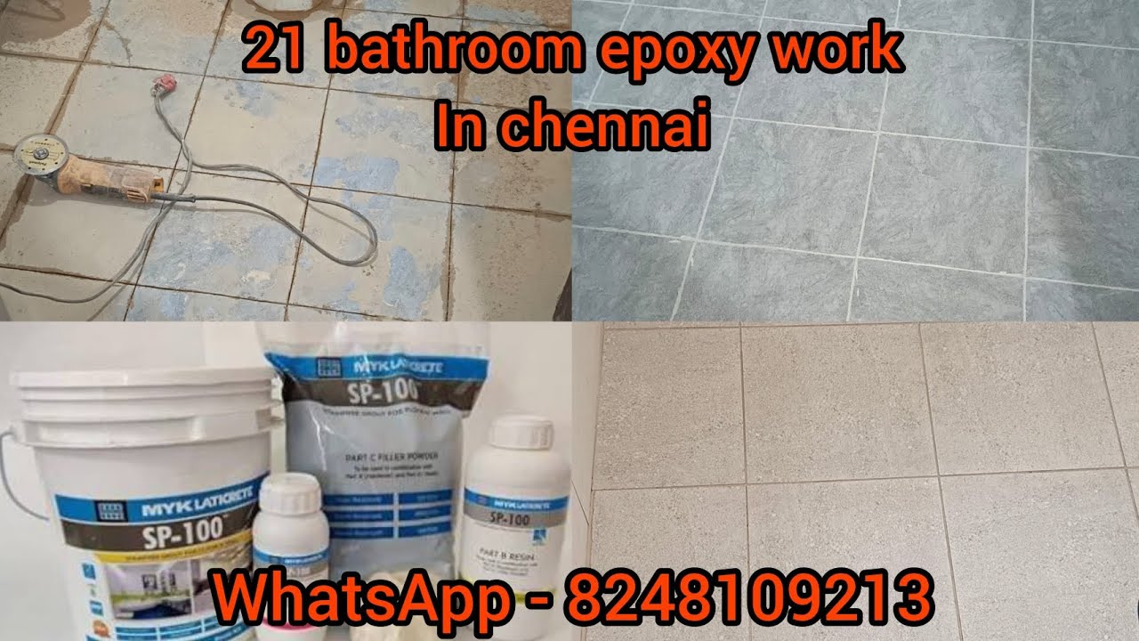 21 bathroom tiles joint water leakage || grout work in chennai || 8248109213