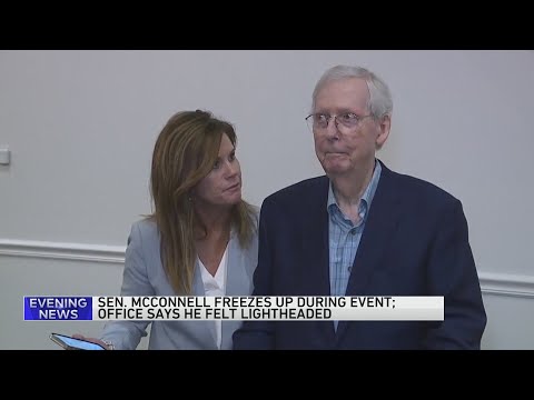 McConnell freezes for 2nd time while taking questions