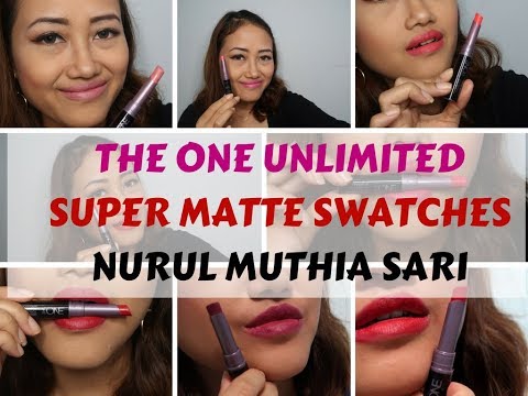 The One Unlimited Super Matte Oriflame 5 warna baru (review and swatches dalam bahasa Indonesia). 