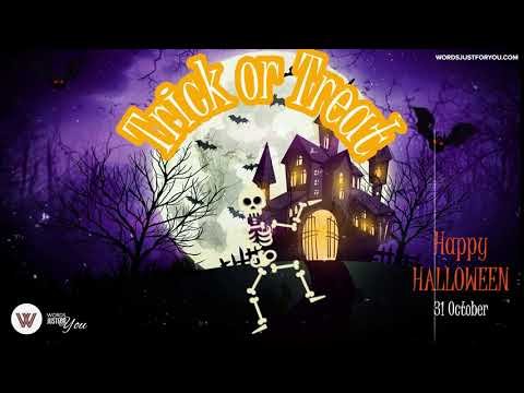 Dancing Skeleton Happy Halloween Wishes for Whatsapp Facebook Twitter Instagram with Sound