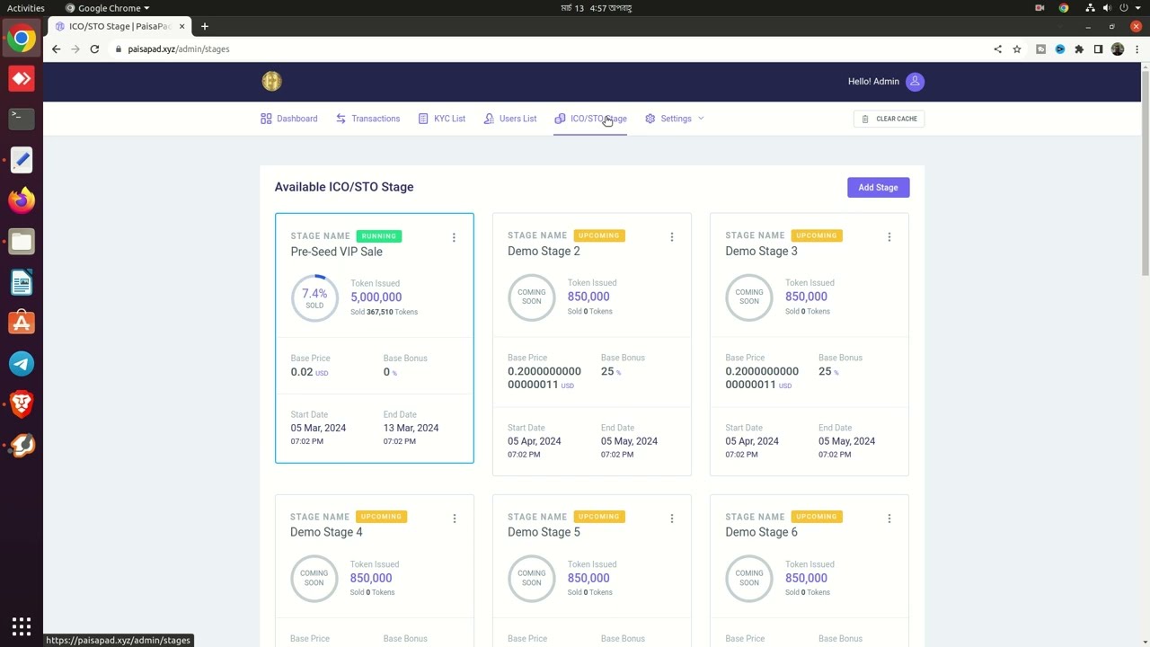 STO Token Sale Management Dashboard - ICO Admin Script Development Support Starts Here