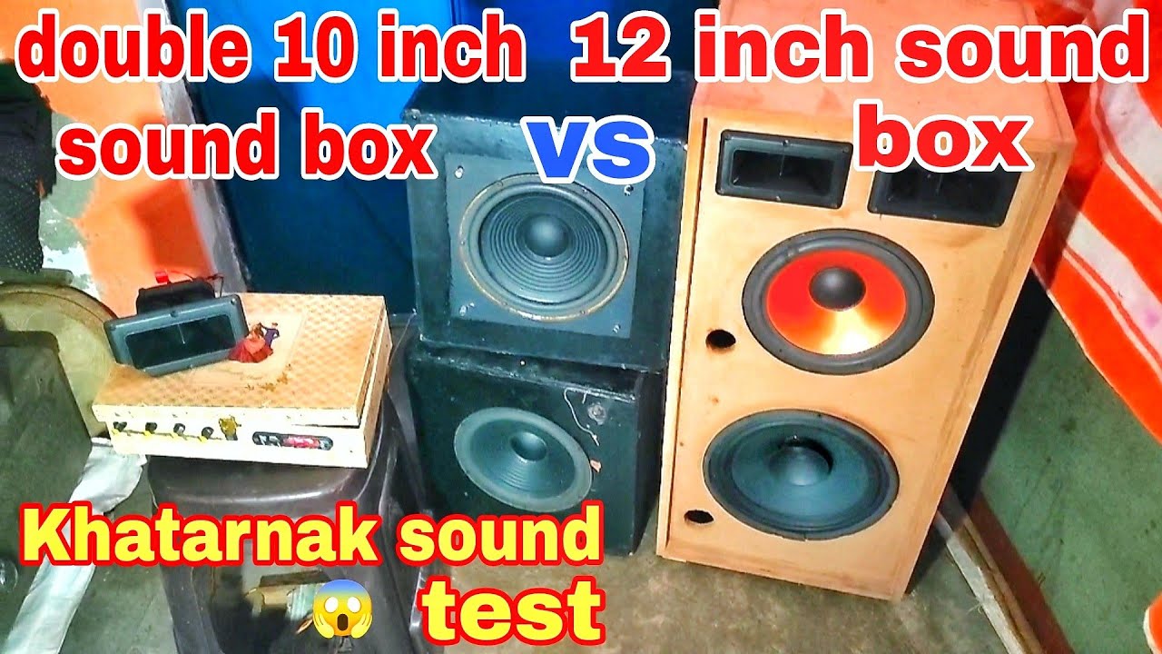 double 10 inch or 12 inch speaker box sound test | 5200 amplifier ...