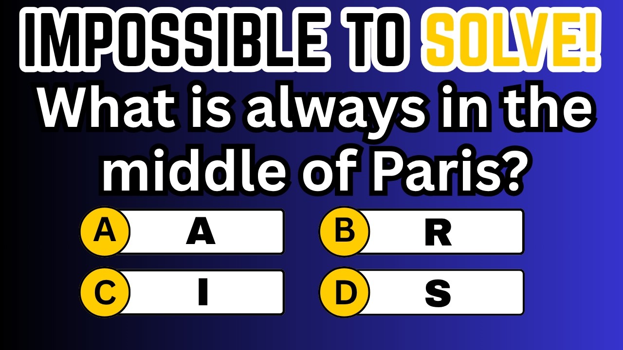 Impossible Riddles Without Answers Only 0.1% Can Solve This! 50 Impossible Riddles Quiz - YouTube