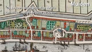 Oude Stadskaart Van Muiden Door Joan Blaeu 1649