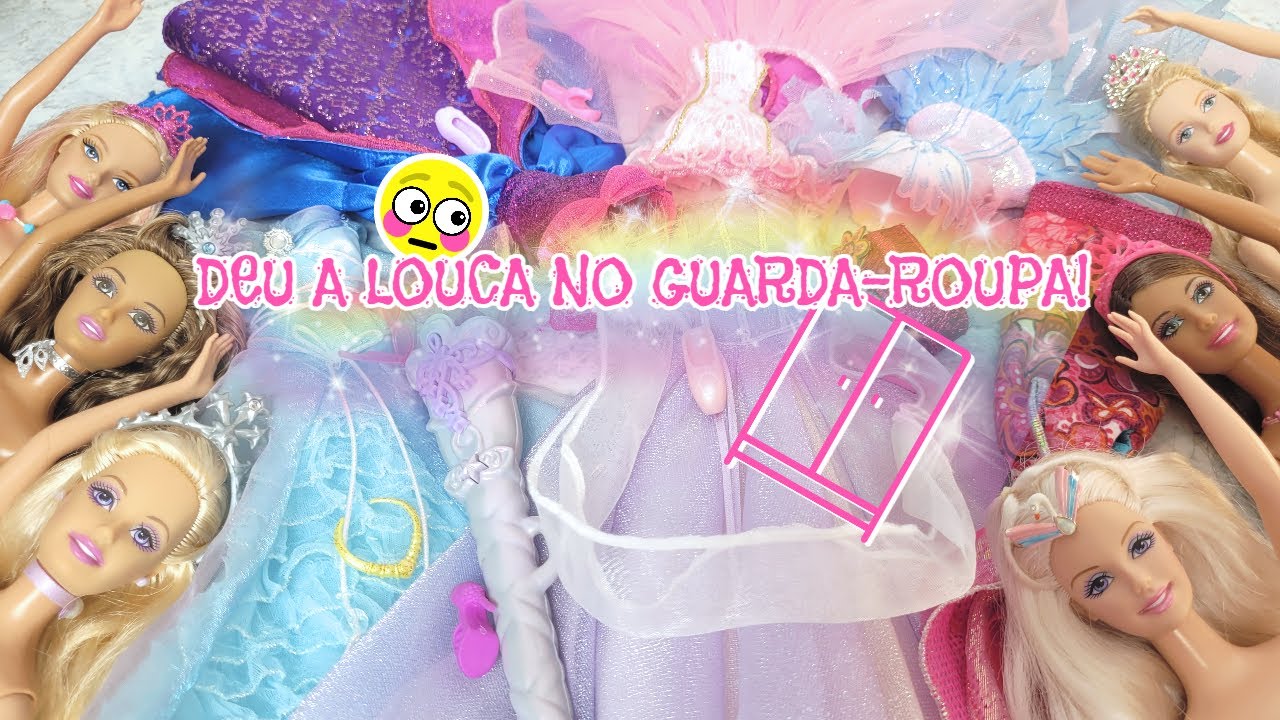 Trocando o Look das Princesas 👗 Deu a Louca no Guarda Roupa das Bonecas ...