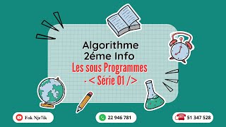 2éme Tech  Informatique Les Sous Programmes Série 01