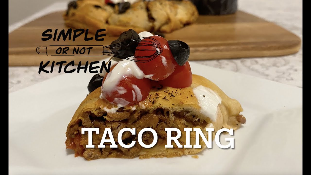 Easy baked taco ring with only one can of dough