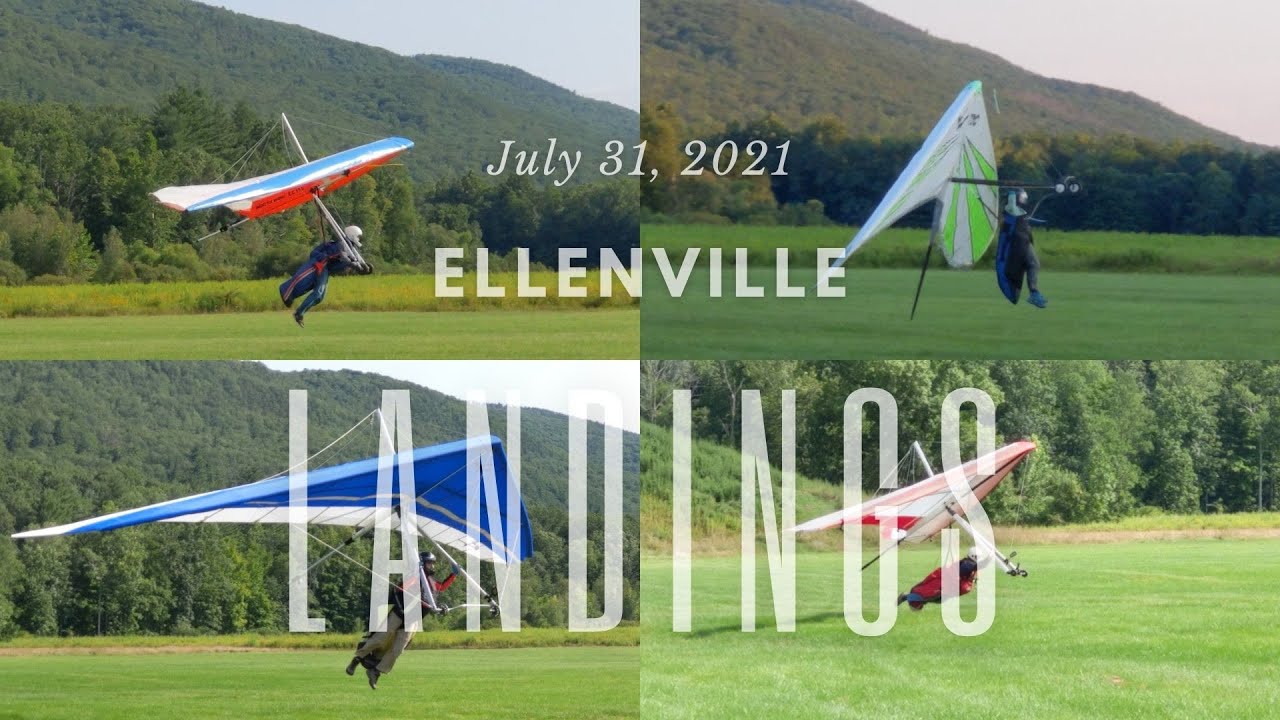 Ellenville Hang Glider Landings Compilation July 31, 2021 YouTube