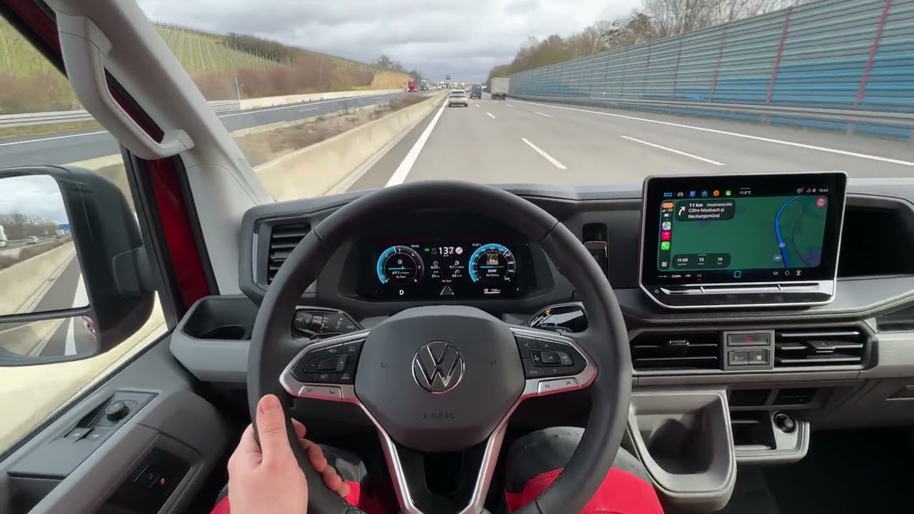 VW 2026 CRAFTER TOP SPEED )) On German Autobahn      #germany #automobile #viral #autobahn #youtube