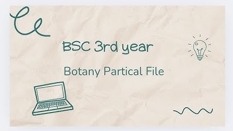 Botany Practical File ll B.Sc. -3rd year