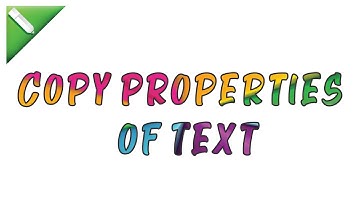 How to copy properties of text in CorelDraw