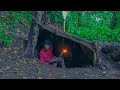 Building A Warm Survival Shelter In The Wildernes Solo Camping Bushcraft Shelter Building A Warm Survival Shelter In The Wildernes Solo Camping Bushcraft Shelter