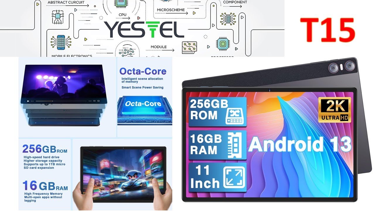Tablet 11 Pulgadas Android 13 OS / YESTEL T15 #moito67ray #yestel