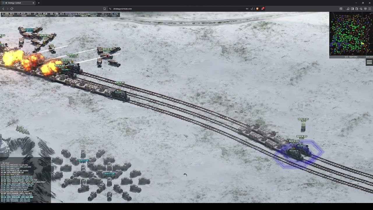 Chain killing 7 bases with B 12 (Strategy Combat)