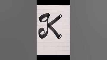 How to write (K) alphabet in  #calligraphy#viral#trending#ashortaday#shorts#support#success#alphabet