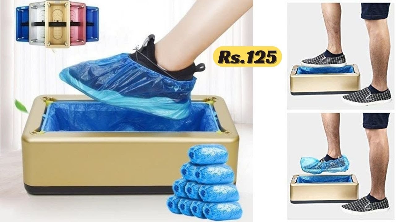 Automatic Shoe Cover Dispenser Machine with 100pcs shoe cover | World Best Shoe Cover Machine