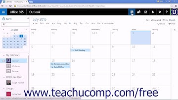 Outlook Web App Tutorial Viewing Meeting Request Responses 2015 Microsoft Training