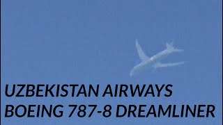 Uzbekistan Airways Boeing 787-8 Dreamliner (UK78706) cruising over Hartford, CT by Elevators Hotels and Aviation by TMichael Pollman 30 views 2 weeks ago 28 seconds