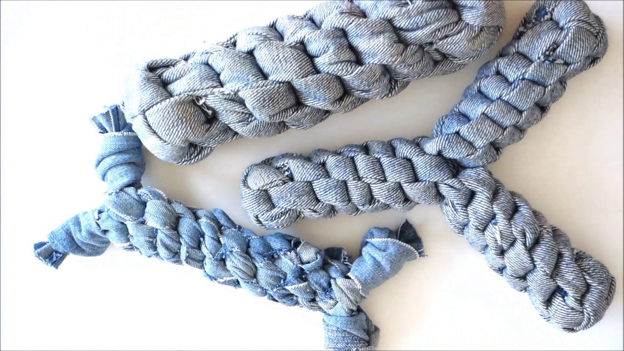 denim dog toys