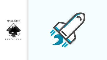 Inkscape Tutorial - Monotone Rocket Icon